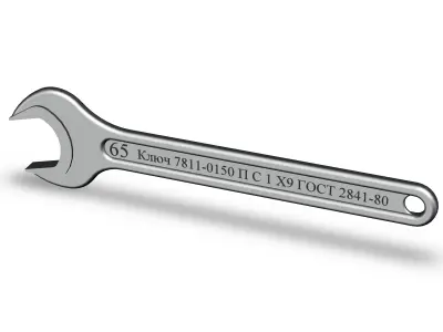 Spanner 7811-0150 PS 1x9 GOST 2841 Free 3D model
