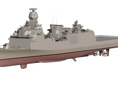 US NAVY MULTIMISSION MODULAR COMBAT FRIGATE 3D model