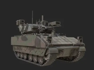 3 coatings of USA M2A3 M2 Bradley Infantry Fighting Vehicle Low-poly 3D model