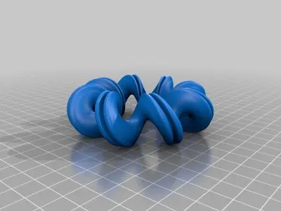 Spiral CupCake MakerBot Bracelet with a Dent Free 3D print model