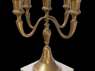 Candle holder  Low-poly 3D model