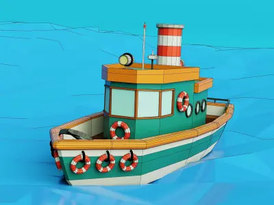 Ship Low Poly Low-poly 3D model