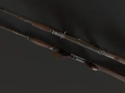 AK-74 Kalashnikov Rifle 3D model