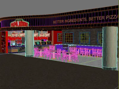 Papa Johns Restaurant 3D model