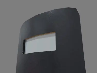 Police Shield Low-poly 3D model