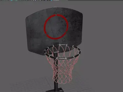 Basketball Hoop Low-poly 3D model 6