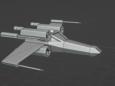 Star Wars X-wing 3D model Free 3D model