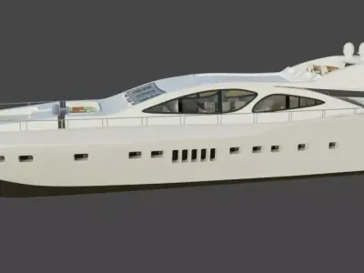 Yacht 3D model 13