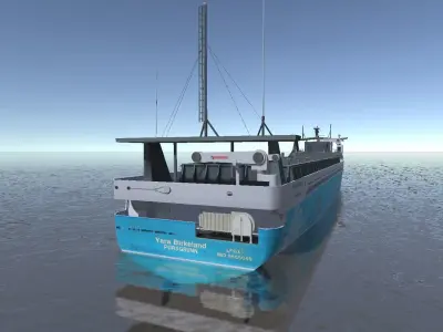 MV Yara Birkeland ship 3d model Low-poly 3D model