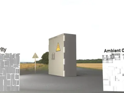 Electrical Distribution Cabinet 175 Low-poly 3D model