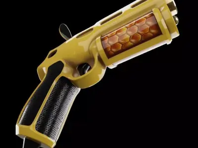 police bee honey gun toy  Low-poly 3D model