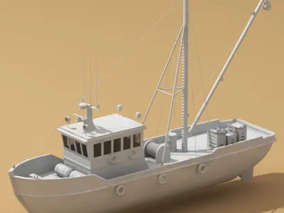 Fishing boat 01 3D model