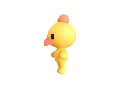 Little animal cute - Chicken cute - Character004 Low-poly 3D model