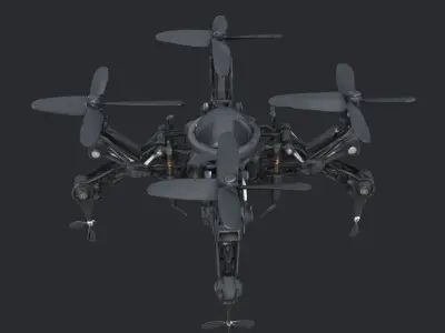 Futuristic Robotic Submarine Drone FRD-02 3D model
