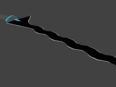 Keris-9 sword Low-poly 3D model