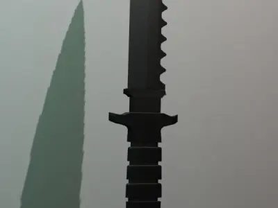 Knife the Black Raven Low-poly 3D model