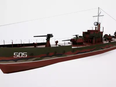 Ship Support Designa MBK 161  Low-poly 3D model