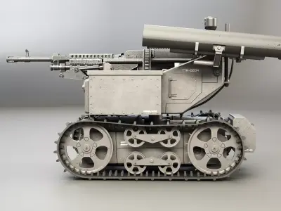 Military Tracked Robot V2 3D model