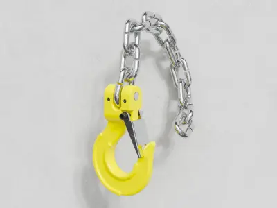 hook lifting iron chain 3D model