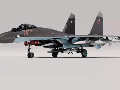 Sukhoi Su-27 Flanker 3d model 3D model