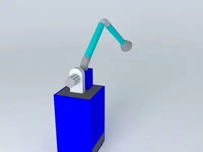 Mobile filtering unit with suction arm Free 3D model