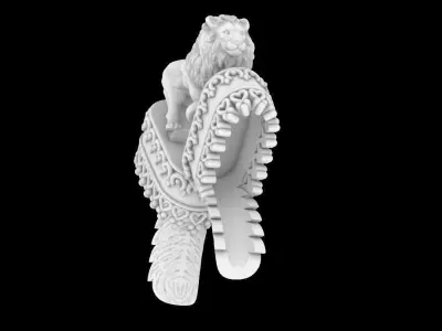 lion claw necklace 3D print model