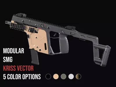 Modular SMG  Kriss Vector gen2 Low-poly 3D model