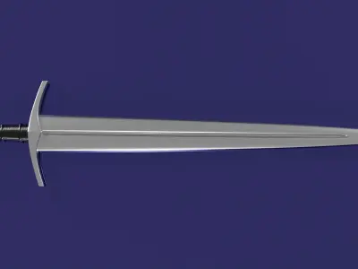 Iron sword 3D model 3D model