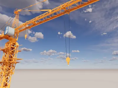 Crane-Tower-Leberhier construction crane 3D model