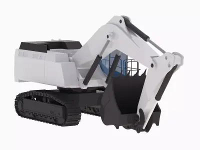 Excavator Mining R9100 Low-poly 3D model