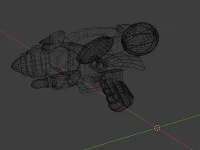  sci-fi alien weapon Low-poly 3D model