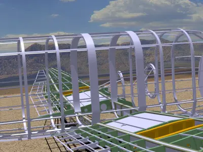 beechcraft king air b200 gt-structure 3D model