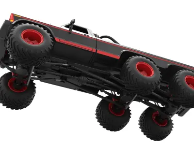 Monster Truck 6x6 concept Version 1 Scale 1 to 25 3D print model