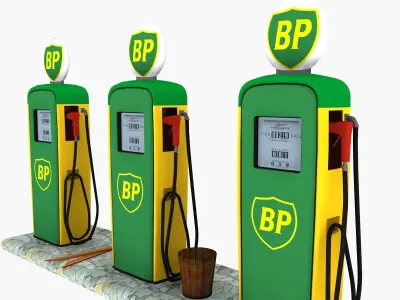 Gas Pump BP 3d Model 3D model