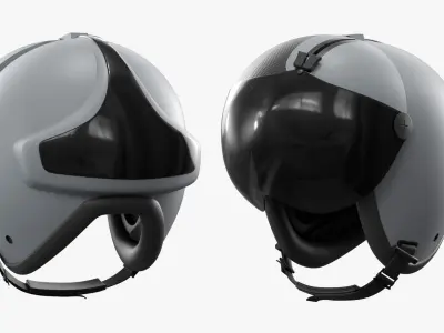 Elbit Systems JHMCS II Pilot Helmet Gray Black 3D model