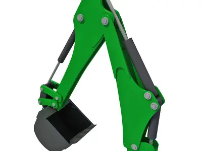 Backhoe Crane Black 3D model