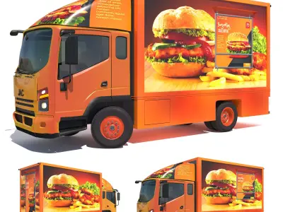 fast food light truck jac n721-n85 3D model