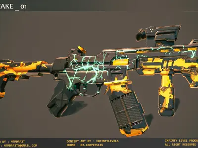 UMP 9 - Model and Textures Low-poly 3D model Low-poly 3D model