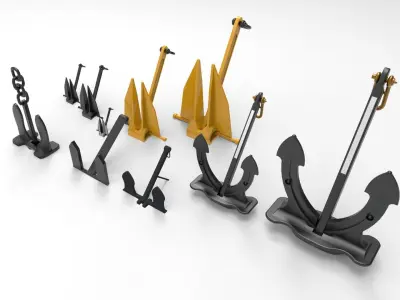 Anchor metal anchors 3D model