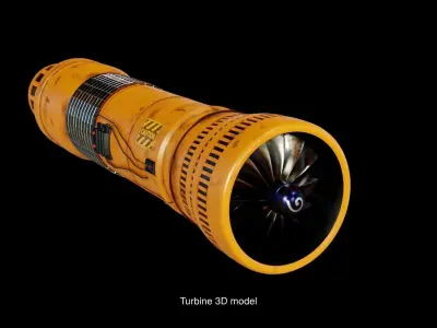 Turbine 3D models PBR materials 3D Model Pack purchase