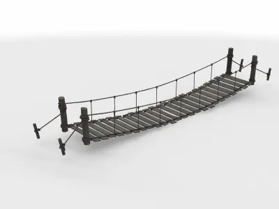 rope bridge 01 3D model