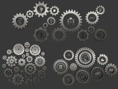 cogwheel Low-poly 3D model purchase