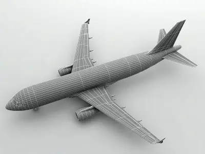 Airbus A320 Airliner - America West Low-poly 3D model