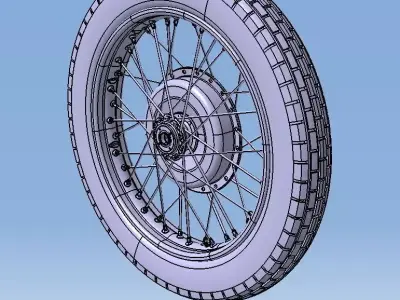 Wheel motorcycle M72 18 inch 3D model
