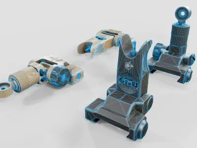 Knights Armament Micro Flip Up Backup Iron Sights Low-poly 3D model