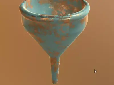 old funnel Low-poly 3D model