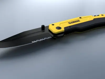 DEWALT Folding Pocket Knife DWHT10313 Low-poly 3D model