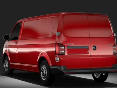 Volkswagen Transporter Van L2H1 T6 2017 3D model