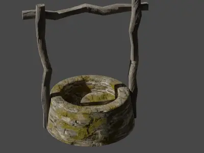 Well for games Low-poly 3D model