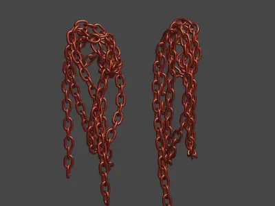Rusty Hanging Chains  3D model